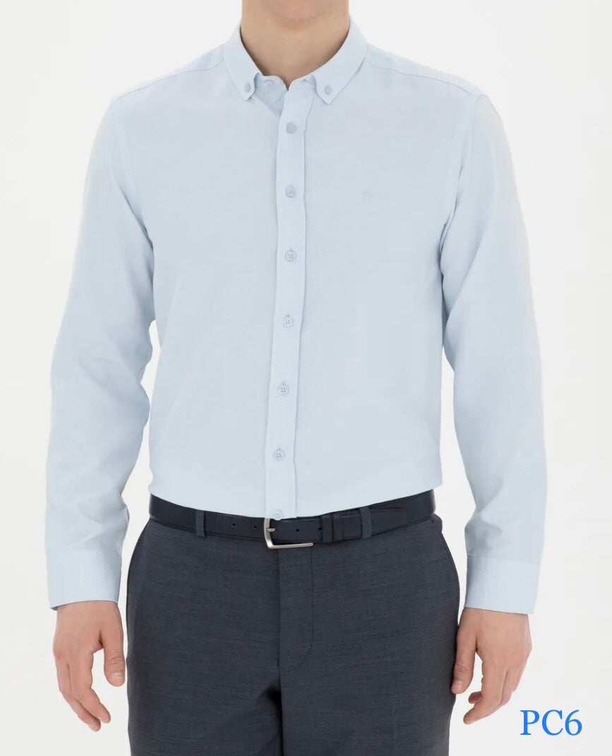 Pierre Cardin - Basic - Light Blue - Slim Fit Shirt