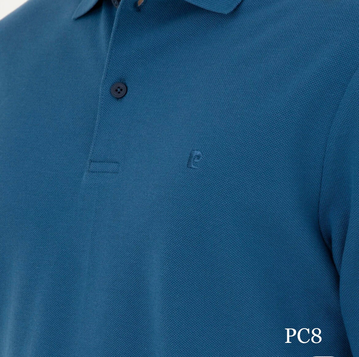 Pierre Cardin - Basic - Long Sleeve - Blue - Slim Fit Polo