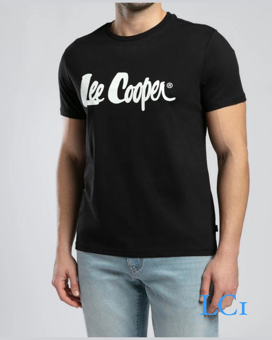 Lee Cooper - Big Centre Logo - Black Regular T-Shirt