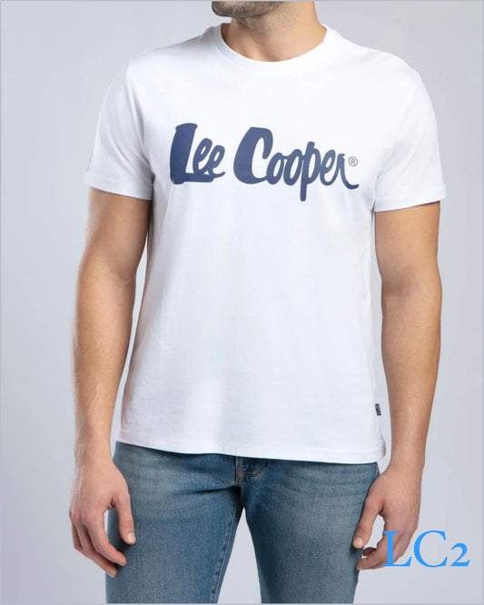 Lee Cooper - Big Centre Logo - White Regular T-Shirt