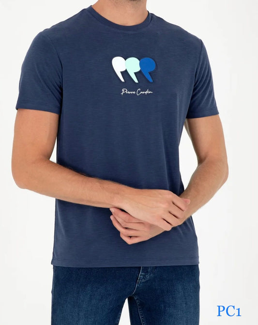 Pierre Cardin - Simple Design - Dark Blue - Slim Fit T-Shirt