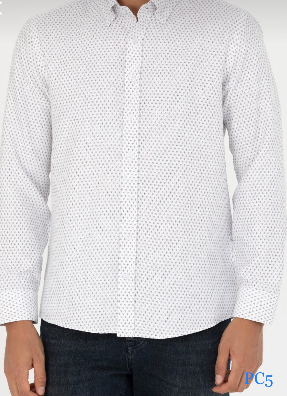 Pierre Cardin - Dots - White - Slim Fit Shirt