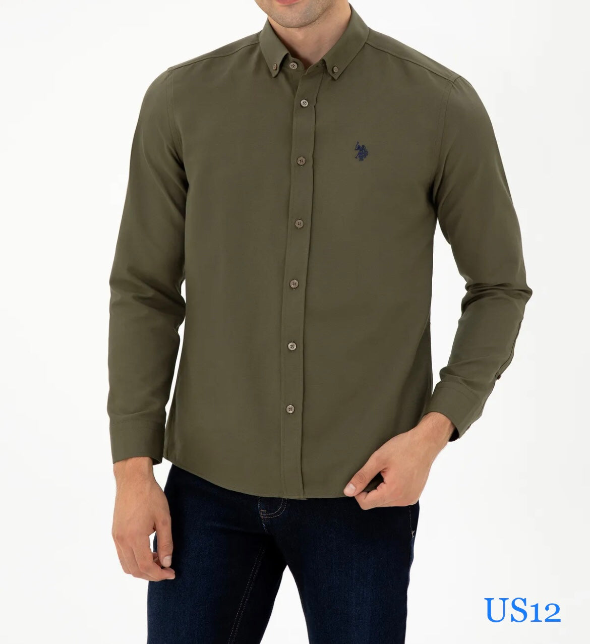 U.S.P.A - Basic - Olive - Slim Fit Shirt