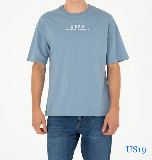 U.S.P.A - Centre Logo - Light Blue T-Shirt