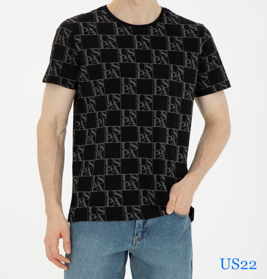 U.S.P.A - Full Logo - Black T-Shirt