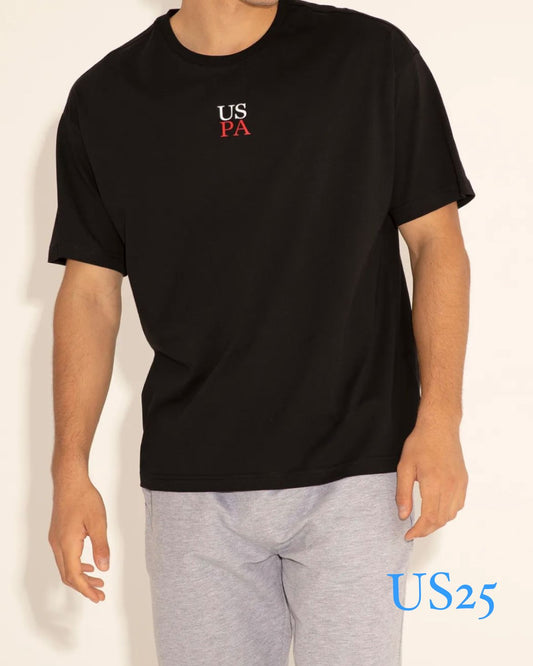 U.S.P.A - Centre Logo - Black Comfort T-Shirt
