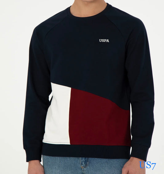 U.S.P.A - 3 Colors - Dark Blue, Wine, White Sweatshirt